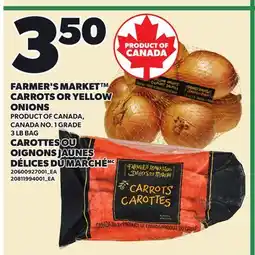 Independent City Market FARMER'S MARKET CARROTS OR YELLOW ONIONS, 3 LB BAG offer