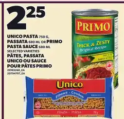 Independent City Market UNICO PASTA, 750 G, PASSATA, 680 ML OR PRIMO PASTA SAUCE, 680 ML offer