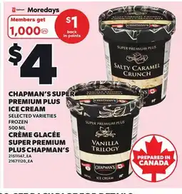 Independent City Market CHAPMAN'S SUPER PREMIUM PLUS ICE CREAM offer