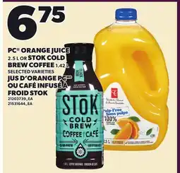 Independent City Market PC ORANGE JUICE, 2.5 L OR STOK COLD BREW COFFEE, 1.42 L offer