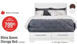 The Brick Olivia Platform Storage Bed with Headboard & Frame, Made in Canada, White - Full Size offer