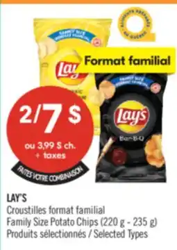 Pharmaprix LAY'S Family Size Potato Chips offer