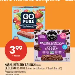 Pharmaprix KASHI, HEALTHY CRUNCH or LECLERC GO PURE Snack Bars (5) offer