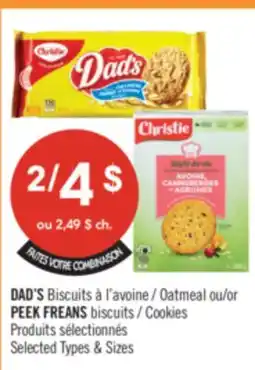 Pharmaprix DAD'S Oatmeal or PEEK FREANS Cookies offer