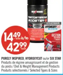 Pharmaprix PURELY INSPIRED, HYDROXYCUT or SIX STAR Diet & Weight Management Products offer