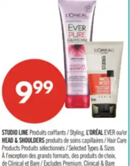 Pharmaprix STUDIO LINE Styling, L'ORÉAL EVER or HEAD & SHOULDERS Hair Care Products offer