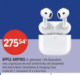 Pharmaprix Apple AirPods (4th Generation) with Active Noise Cancellation & Charging Case offer