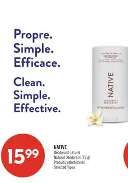 Pharmaprix NATIVE Natural Deodorant offer