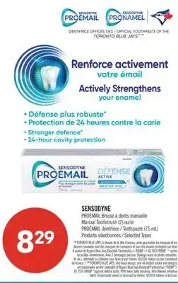 Pharmaprix SENSODYNE PROÉMAIL Manual Toothbrush (2) or PROÉMAIL Toothpaste (75 mL) offer
