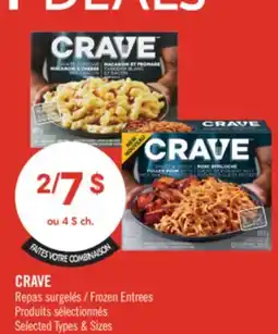 Pharmaprix CRAVE Frozen Entrees offer