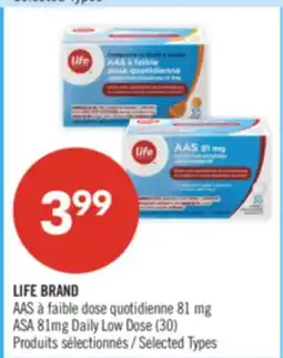 Pharmaprix LIFE BRAND 81 mg ASA 81mg Daily Low Dose (30) offer
