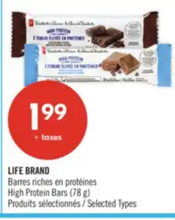 Pharmaprix LIFE BRAND High Protein Bars (78 g) offer