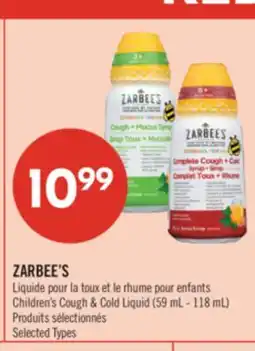 Pharmaprix ZARBEE'S Children's Cough & Cold Liquid offer