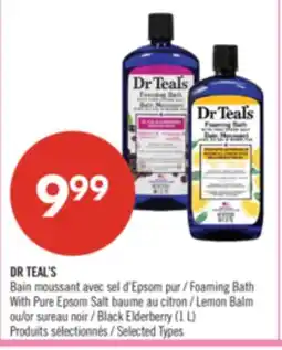 Pharmaprix DR TEAL'S Foaming Bath With Pure Epsom Salt Lemon Balm or Black Elderberry (1 L) offer