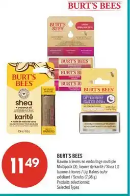 Pharmaprix BURT'S BEES Multipack (3), Shea (1) Lip Balms or Scrubs (7,08 g) offer