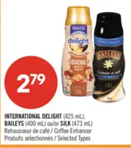 Pharmaprix INTERNATIONAL DELIGHT (425 mL), BAILEYS (400 mL) or SILK (473 mL) Coffee Enhancer offer