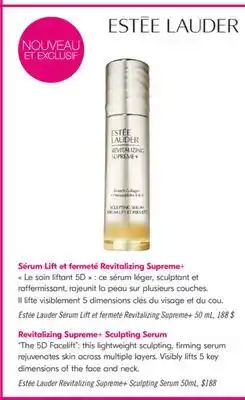 Pharmaprix Estée Lauder Revitalizing Supreme+ Sculpting Serum offer