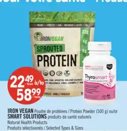 Pharmaprix IRON VEGAN Protein Powder (500 g) or SMART SOLUTIONS Natural Health Products offer