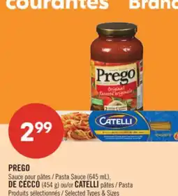 Pharmaprix PREGO Pasta Sauce (645 mL), E CECCO (454 g) or CATELLI Pasta offer