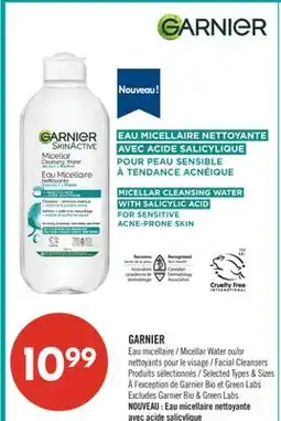 Pharmaprix GARNIER Micellar Water or Facial Cleansers offer
