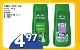 Rossy IRISH SPRING Asst. body wash offer