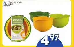Rossy Set of 3 mixing bowls offer