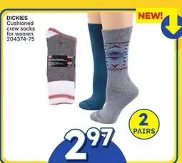 Rossy DICKIES Cushioned crew socks for women offer