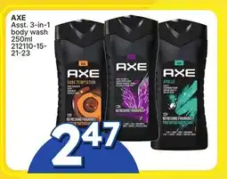 Rossy AXE Asst. 3-in-1 body wash offer