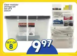 Rossy Clear modular storage set offer