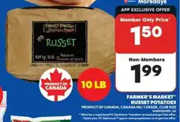 Real Canadian Superstore FARMER'S MARKET RUSSET POTATOES offer