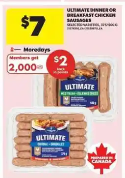Real Canadian Superstore Ultimate Dinner or Breakfast Chicken Sausages offer