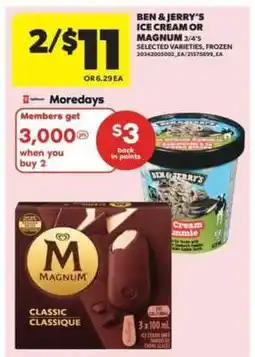 Real Canadian Superstore Ben & Jerry’s Ice Cream or Magnum offer