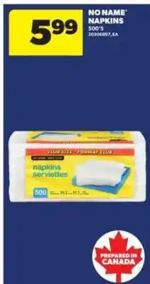 Real Canadian Superstore No Name Napkins offer