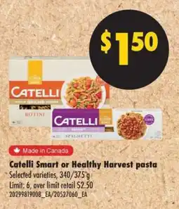 No Frills CATELLI SMART or HEALTHY HARVEST PASTA offer