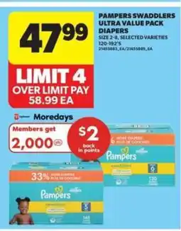 Real Canadian Superstore Pampers Swaddlers Ultra Value Pack Diapers offer