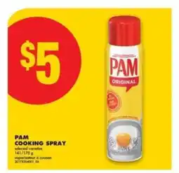 No Frills PAM COOKING SPRAY offer