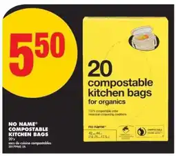 No Frills NO NAME COMPOSTABLE KITCHEN BAGS offer