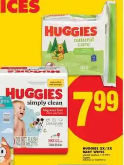 No Frills Huggies 2x/3x Baby Wipes offer