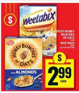 Food Basics Post Honey Bunches of Oats & Weetabix offer