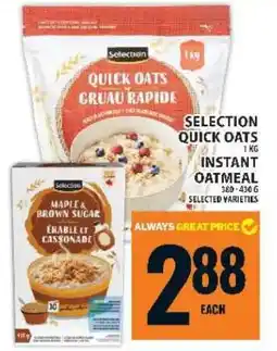 Food Basics Selection Quick Oats / Instant Oatmeal offer