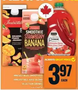 Food Basics Irresistibles Smoothies, Irresistible Juice Blend, Selection Drinks offer