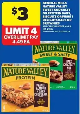 Real Canadian Superstore General mills nature valley sweet and salty or protein bars, biscuits or fibre 1 delights bars or brownies offer
