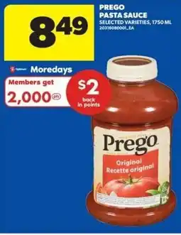 Real Canadian Superstore Prego pasta sauce offer
