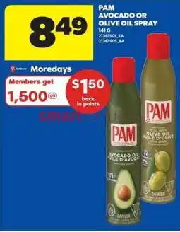 Real Canadian Superstore Pam avocado or olive oil spray offer