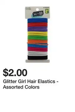 Dollarama Glitter Girl Hair Elastics - Assorted Colors offer