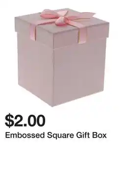 Dollarama Embossed Square Gift Box offer