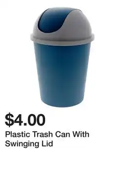 Dollarama Plastic Trash Can With Swinging Lid offer