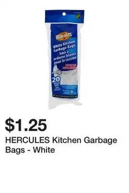 Dollarama HERCULES Kitchen Garbage Bags - White offer