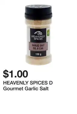 Dollarama HEAVENLY SPICES D Gourmet Garlic Salt offer