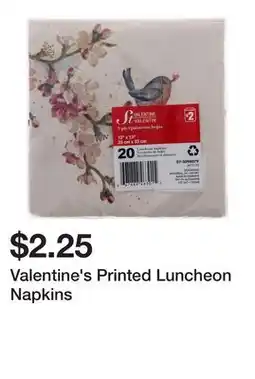 Dollarama Valentine's Printed Luncheon Napkins offer